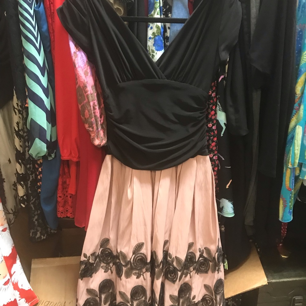S.L. Fashions Black Pink tulle Dress size 4